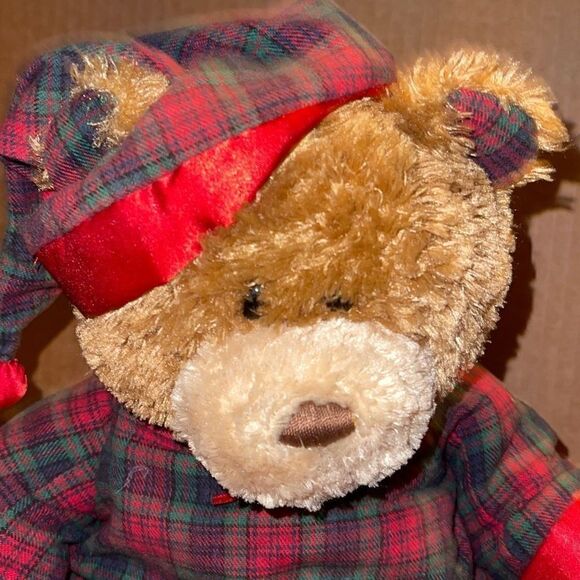 GUND 14” Porto the Bear Plush Bear in Flannel PJ’s - Picture 3 of 7